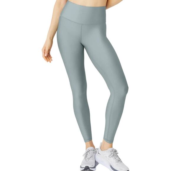 Alo Yoga Airlife Leggings Compression Sheen High Waisted Yoga Cosmic Gray Small - Picture 1 of 5